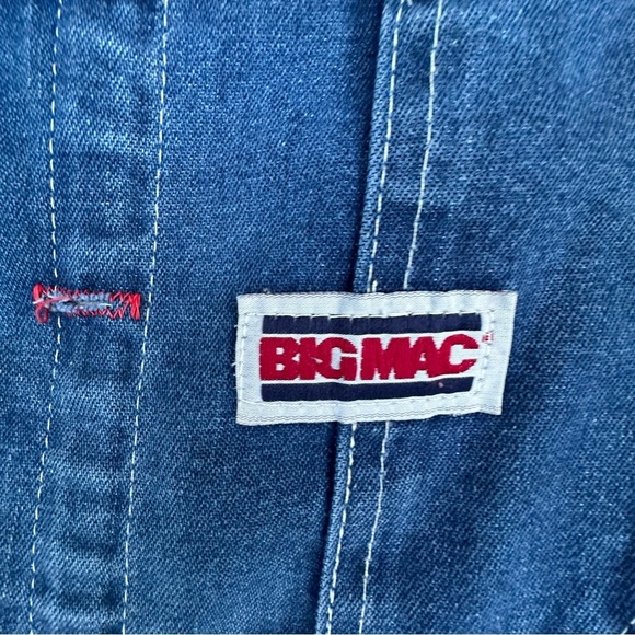 Big‎ Mac 46 Vintage Bib Overalls Country Outdoor Farmer Carpenter Grandpacore - Picture 5 of 14